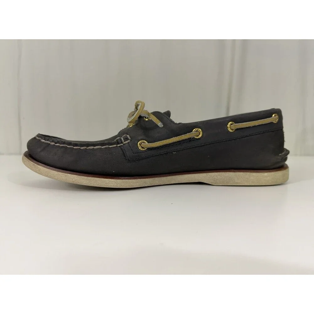 Sperry Topsiders Gold Cup Original 2-Eye Boat Shoe Navy Sz 11M Preppy Lawn Party